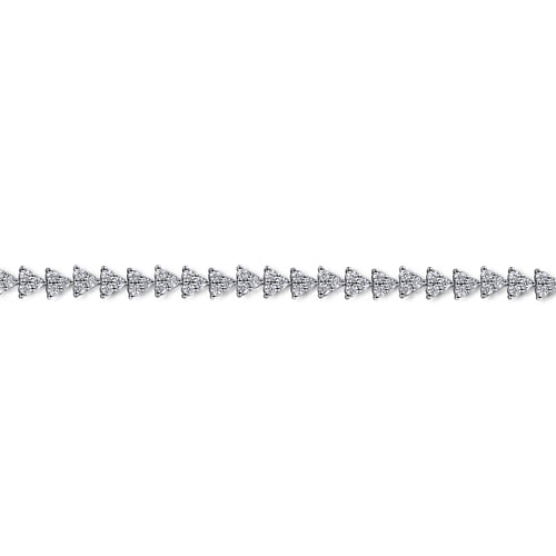 14K White Gold Diamond  Tennis Bracelet