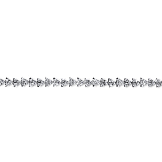 14K White Gold Diamond  Tennis Bracelet angle 2