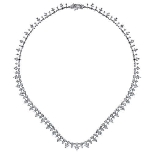 14K White Gold Diamond Tennis Necklace 14K White Gold Diamond Tennis Necklace