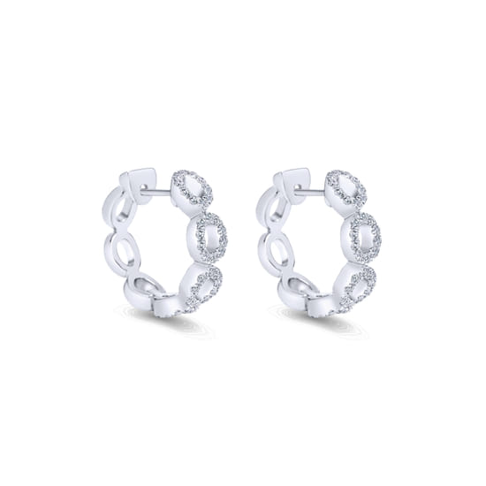 Gabriel - 14K White Gold Diamond 20mm Fashion Earrings