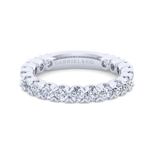 14K White Gold Diamond Anniversary Band