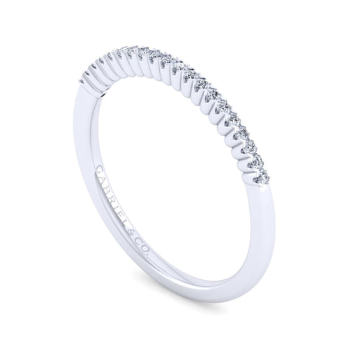 14K White Gold Diamond Anniversary Band