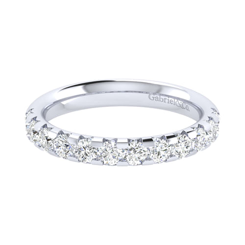 14K White Gold Diamond Anniversary Band