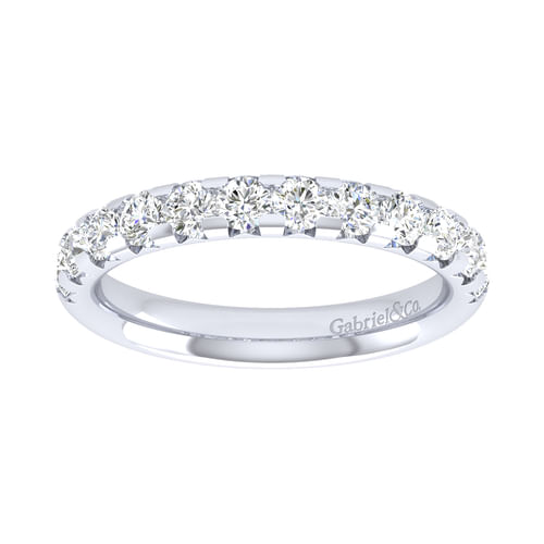 14K White Gold Diamond Anniversary Band