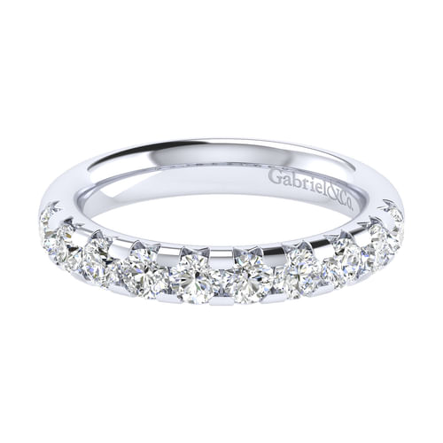 14K White Gold Diamond Anniversary Band
