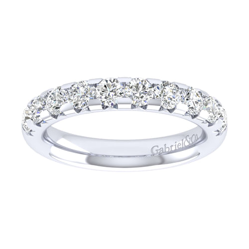 14K White Gold Diamond Anniversary Band