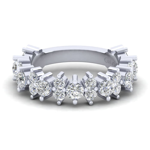14K White Gold Diamond Anniversary Band