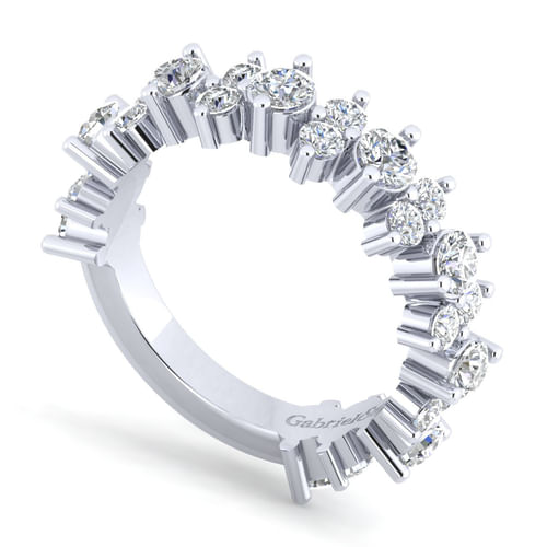 14K White Gold Diamond Anniversary Band