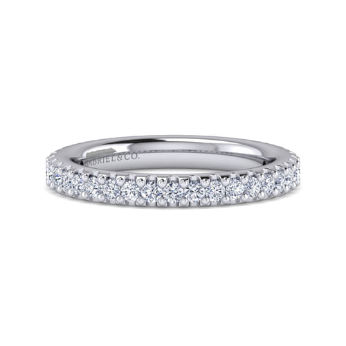 14K White Gold Diamond Anniversary Band
