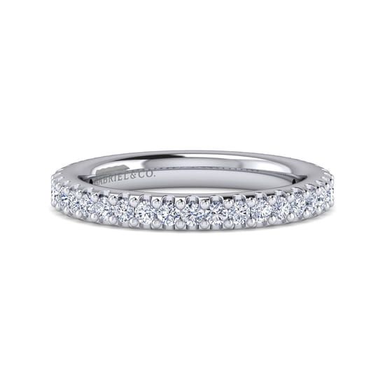 14K White Gold Diamond Anniversary Band