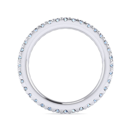 14K White Gold Diamond Anniversary Band