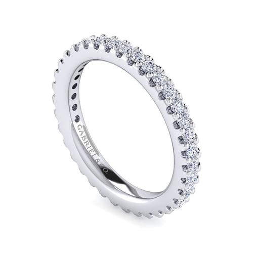 14K White Gold Diamond Anniversary Band