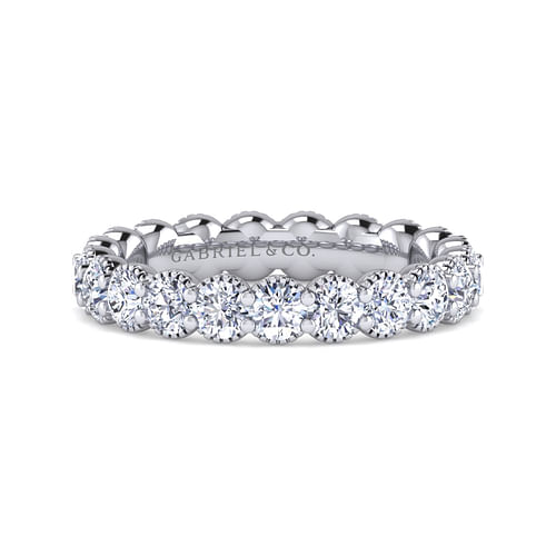 14K White Gold Diamond Anniversary Band