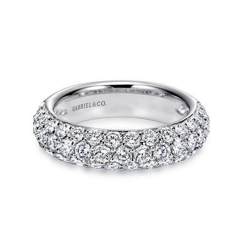 14K White Gold Diamond Anniversary Band