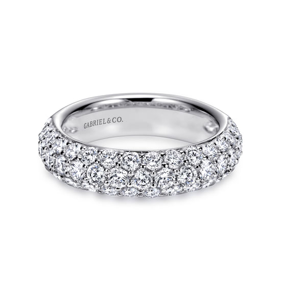 Gabriel - 14K White Gold Diamond Anniversary Band
