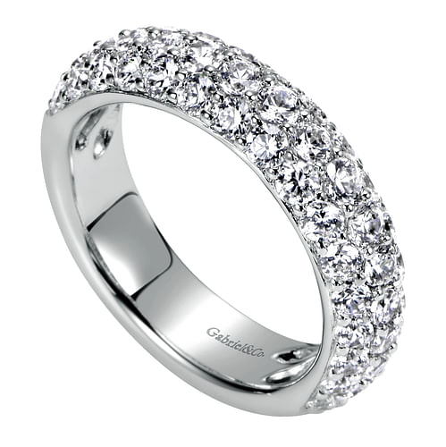 14K White Gold Diamond Anniversary Band