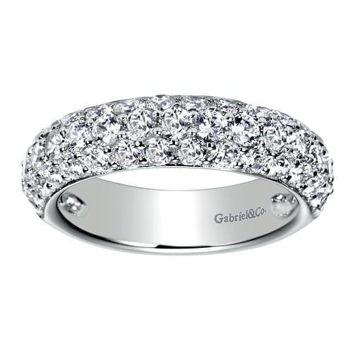 14K White Gold Diamond Anniversary Band