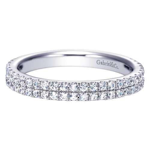 14K White Gold Diamond Anniversary Band