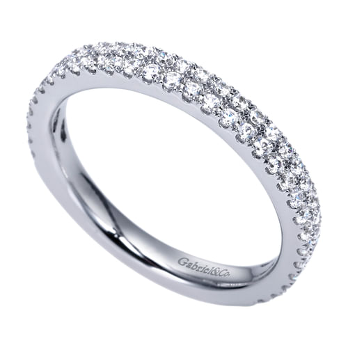 14K White Gold Diamond Anniversary Band
