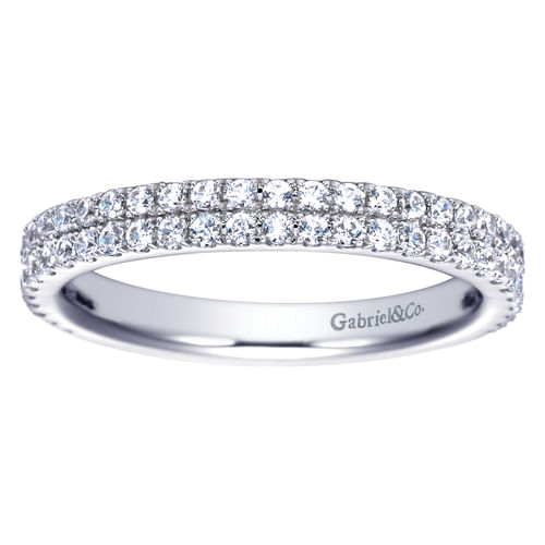 14K White Gold Diamond Anniversary Band
