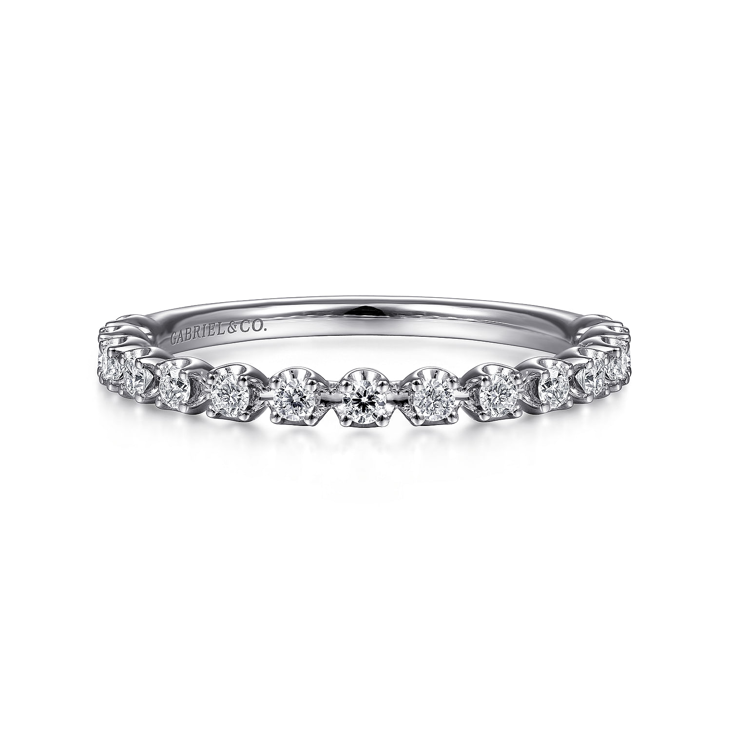 Gabriel - 14K White Gold Diamond Band Ring