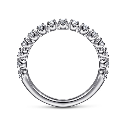 14K White Gold Diamond Band Ring