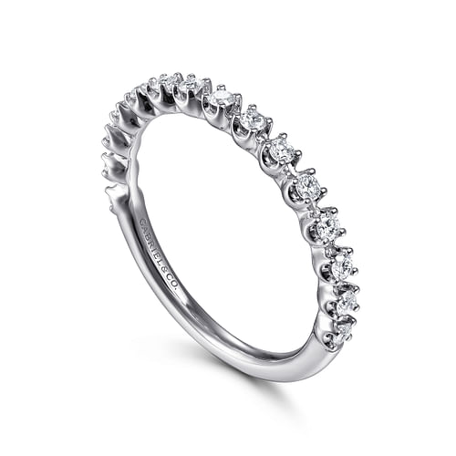 14K White Gold Diamond Band Ring