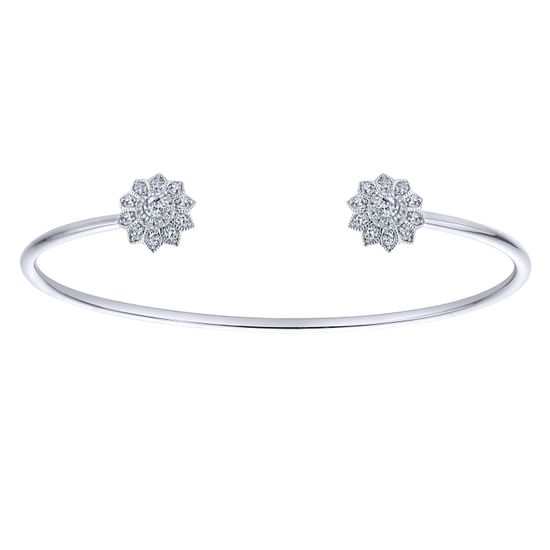 Gabriel - 14K White Gold Diamond Bangle