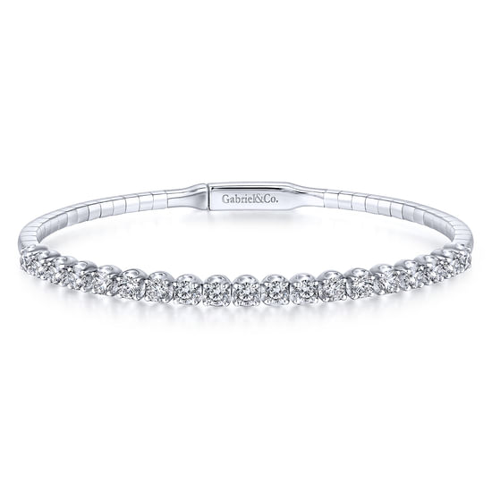 Gabriel - 14K White Gold Diamond Bangle