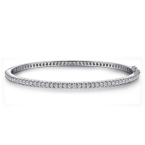 Gabriel - 14K White Gold Diamond Bangle