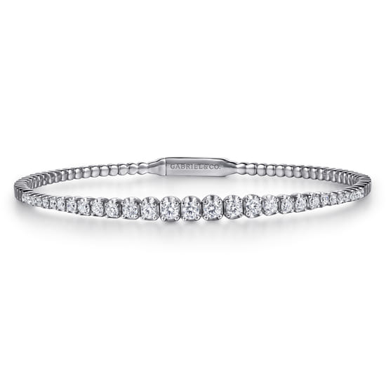 Gabriel - 14K White Gold Diamond Bangle
