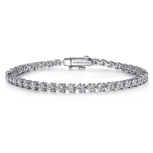 14K White Gold Diamond Classic Tennis Bracelet