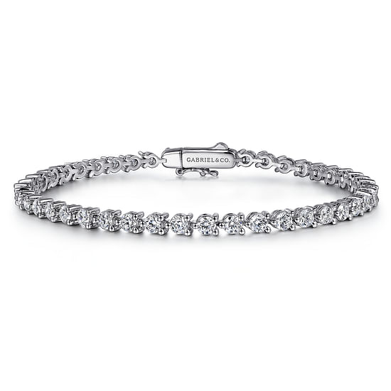 Gabriel - 14K White Gold Diamond Classic Tennis Bracelet