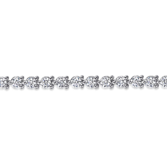 14K White Gold Diamond Classic Tennis Bracelet angle 2