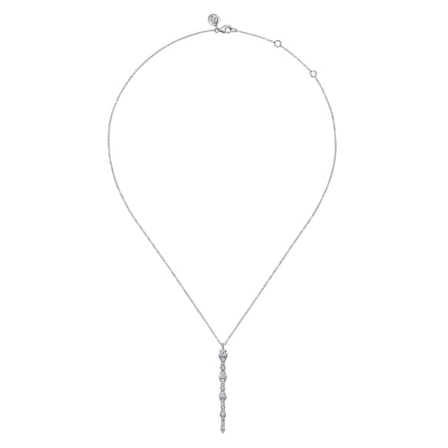 14K White Gold Diamond Drop Necklace 14K White Gold Diamond Drop Necklace