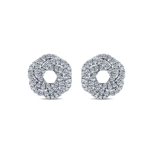 14K White Gold Diamond Earrings