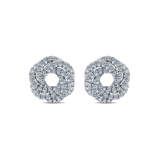Gabriel - 14K White Gold Diamond Earrings