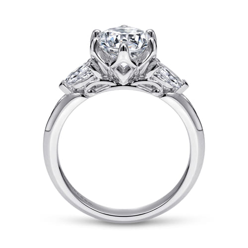 14K White Gold Diamond Engagement Ring