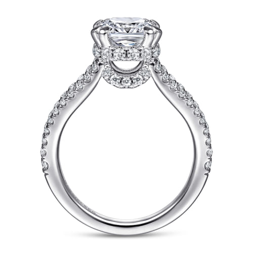 14K White Gold Diamond Engagement Ring