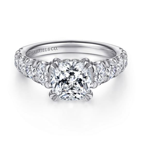 Gabriel - 14K White Gold Diamond Engagement Ring