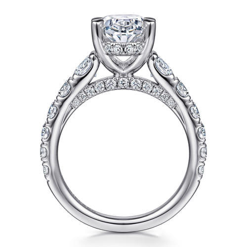 14K White Gold Diamond Engagement Ring
