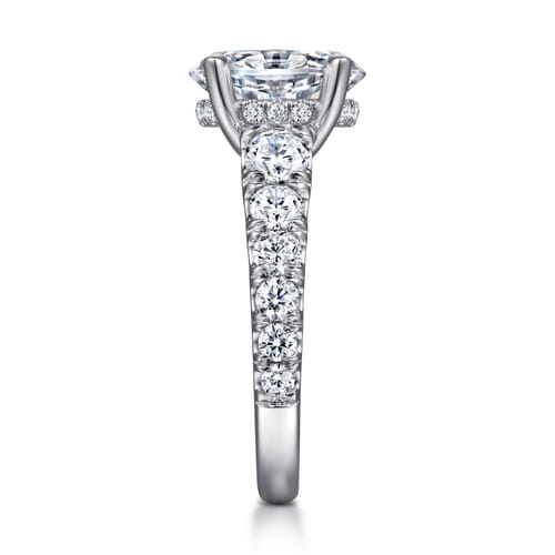 14K White Gold Diamond Engagement Ring