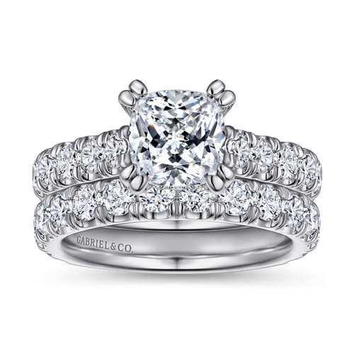 14K White Gold Diamond Engagement Ring