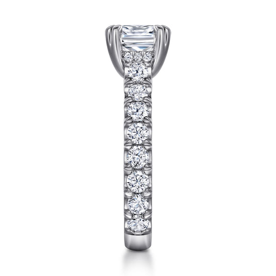 14K White Gold Diamond Engagement Ring angle 5