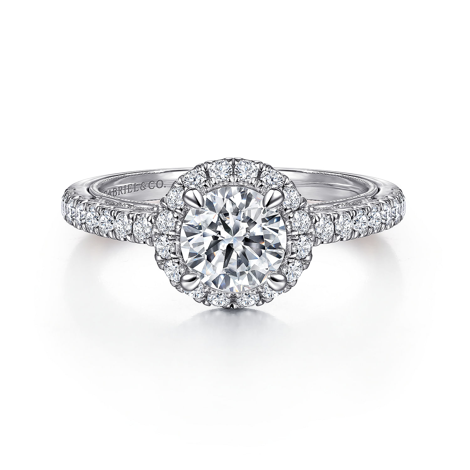 Gabriel - 14K White Gold Diamond Engagement Ring
