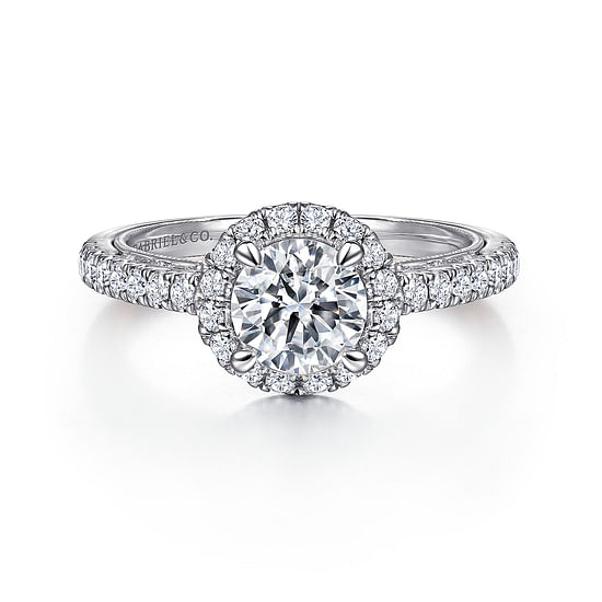 Gabriel - 14K White Gold Diamond Engagement Ring