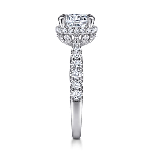 14K White Gold Diamond Engagement Ring