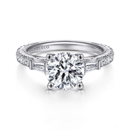 Gabriel - 14K White Gold Diamond Engagement Ring