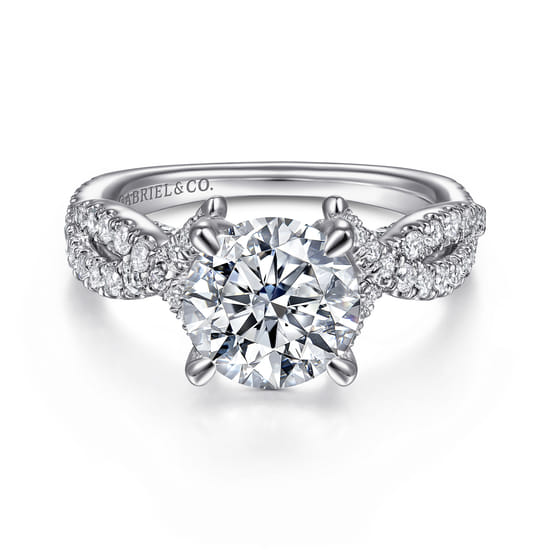 Gabriel - 14K White Gold Diamond Engagement Ring