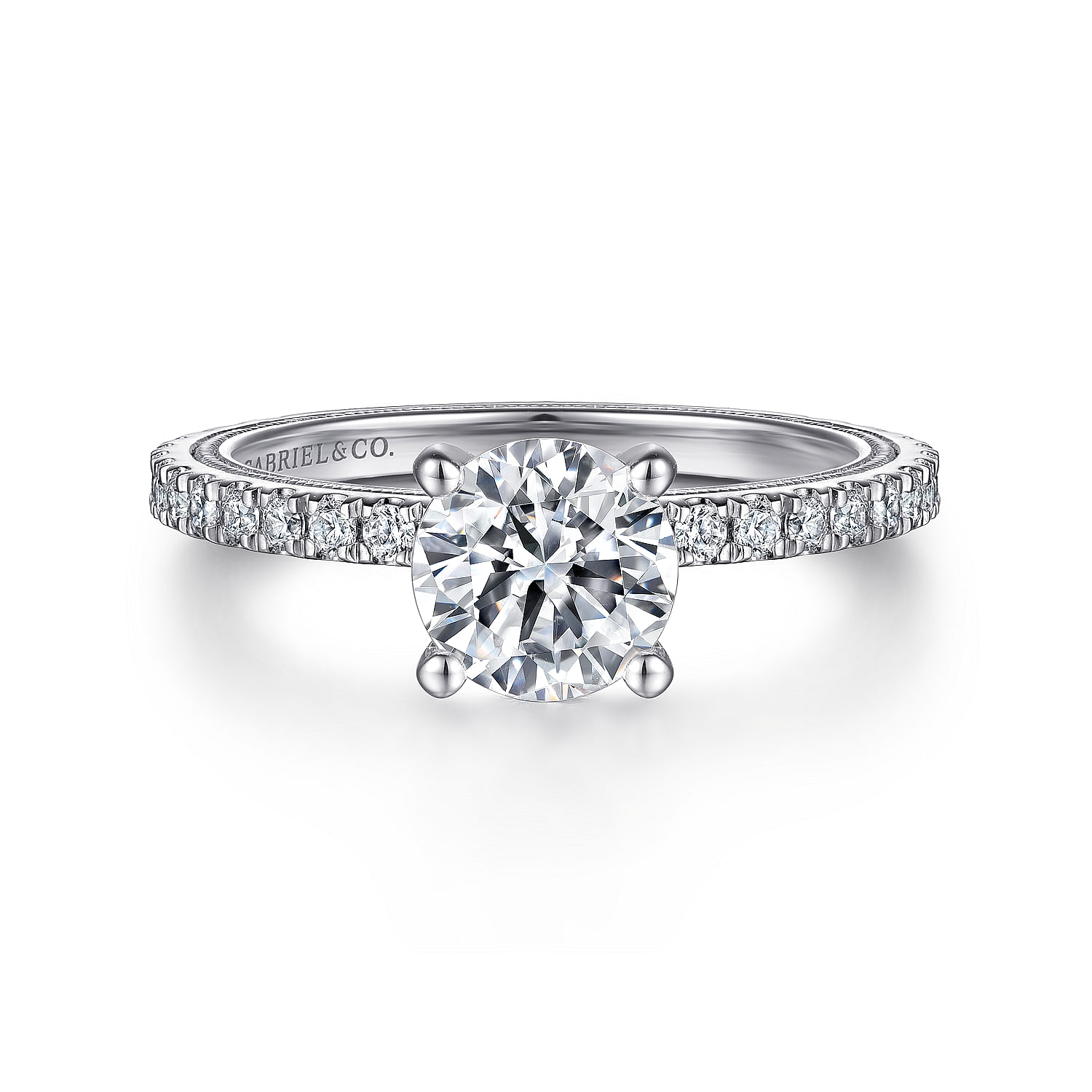 Gabriel - 14K White Gold Diamond Engagement Ring